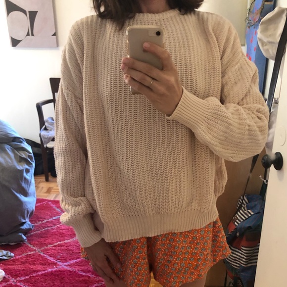 Cotton hand-dyed fisherman crewneck sweater - Picture 8 of 8